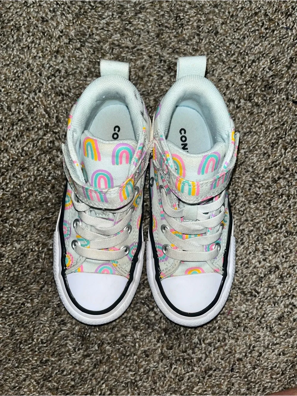 Converse Kids High-Tops with Pastel Rainbow Print